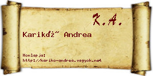 Karikó Andrea névjegykártya